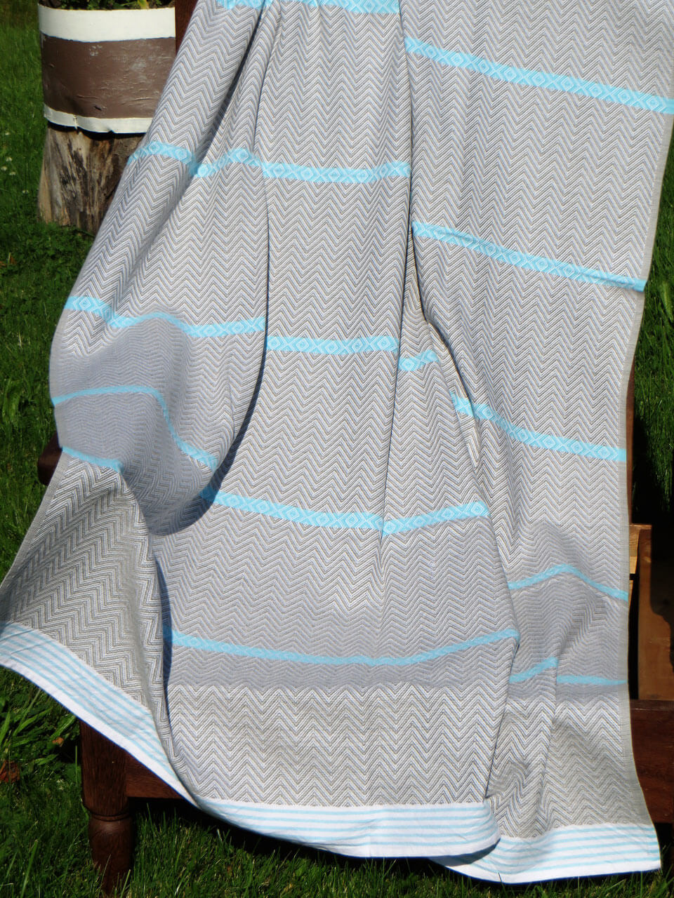 Mungo Tawulo Bath Sheet Badetuch "Aqua Blue"