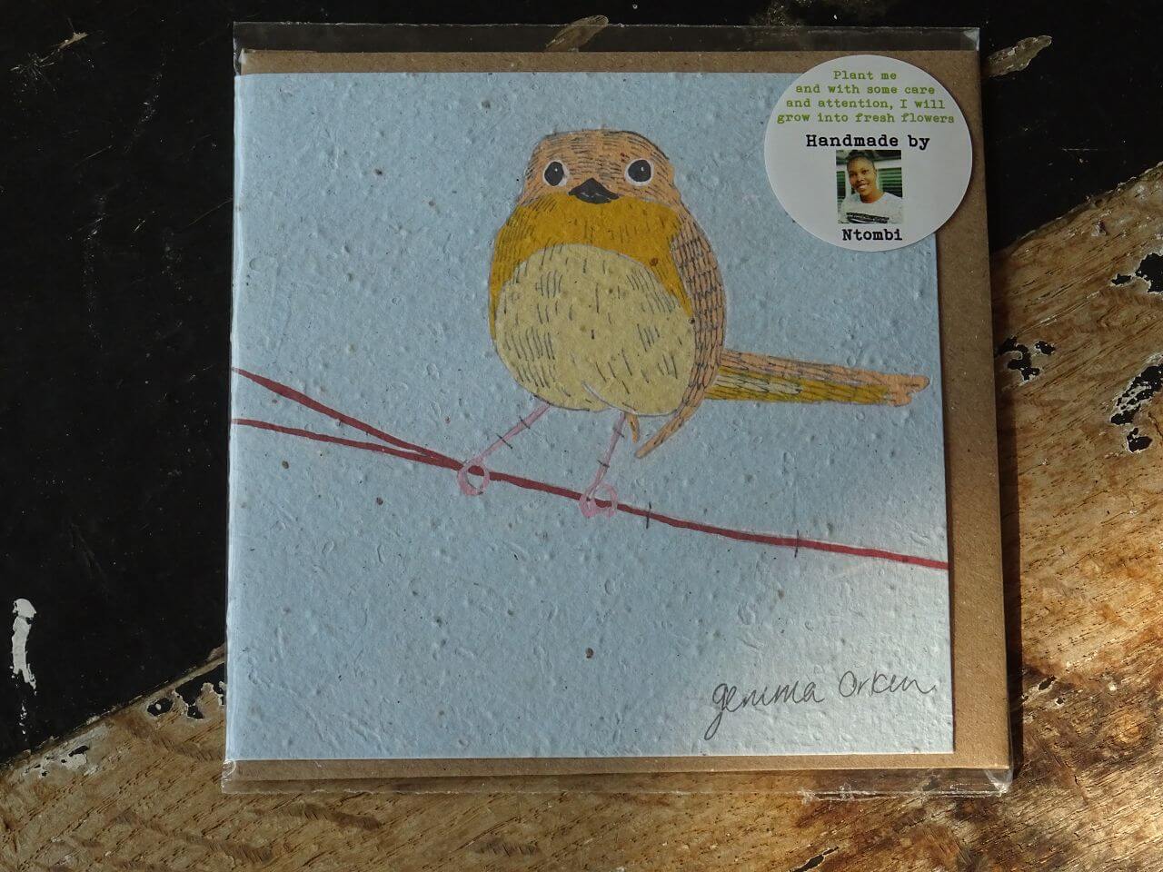 Growing Paper Grußkarte "Bird 4" Gemma Orkin