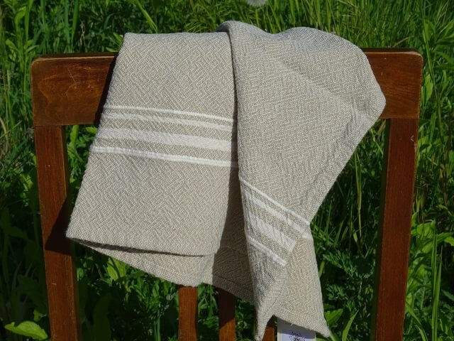 Barrydale Hand Weavers Contemporary Towel Variegated "Stripes Stone"