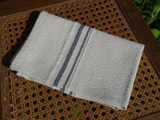 Barrydale Hand Weavers Country Towel Variegated Stripes "Charcoal"
