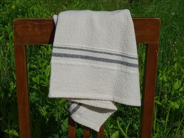 Barrydale Hand Weavers Country Towel Variegated Stripes "Charcoal"