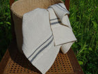 Barrydale Hand Weavers Country Towel Variegated Stripes "Charcoal"