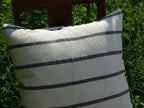 Barrydale Hand Weavers Kissenhülle Country Range "Charcoal Stripes"