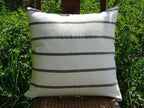 Barrydale Hand Weavers Kissenhülle Country Range "Charcoal Stripes"