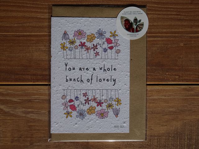 Growing Paper Grußkarte "bunch of lovely" Paper Tales