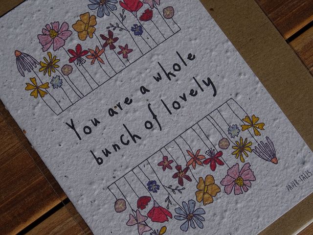 Growing Paper Grußkarte "bunch of lovely" Paper Tales