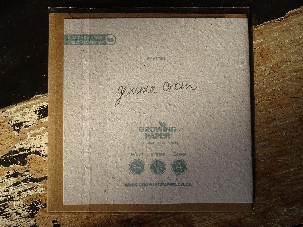 Growing Paper Grußkarte "Bird 4" Gemma Orkin