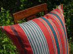 Mungo Sahara Stripe Cushion Cover Kissenhülle 60x60"Flame"