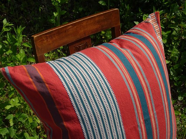 Mungo Sahara Stripe Cushion Cover Kissenhülle "Flame"