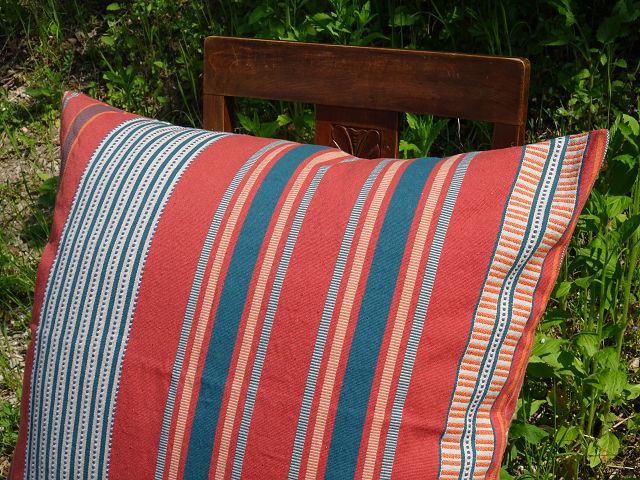 Mungo Sahara Stripe Cushion Cover Kissenhülle "Flame"