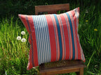 Mungo Sahara Stripe Cushion Cover Kissenhülle 60x60"Flame"
