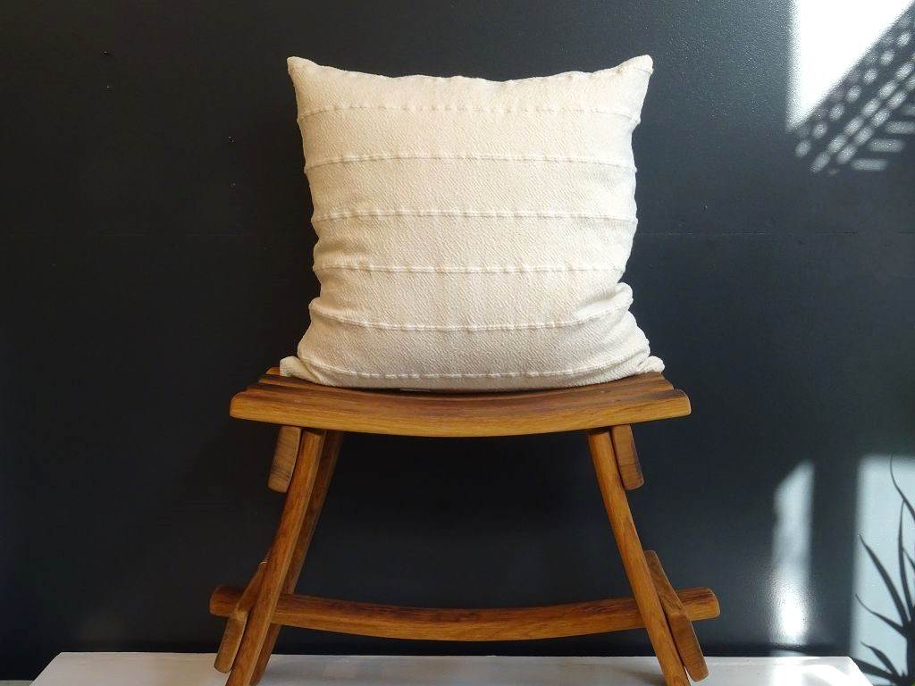 Barrydale Hand Weavers BHW Cushion Cover Natural Kissenhülle Kissenbezug 50x50 cm handgewebt aus ungebleichter Baumwolle in Südafrika