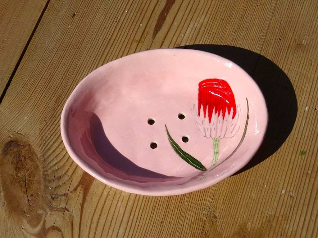 Gemma Orkin Keramik Seifenschale Pink "Protea"