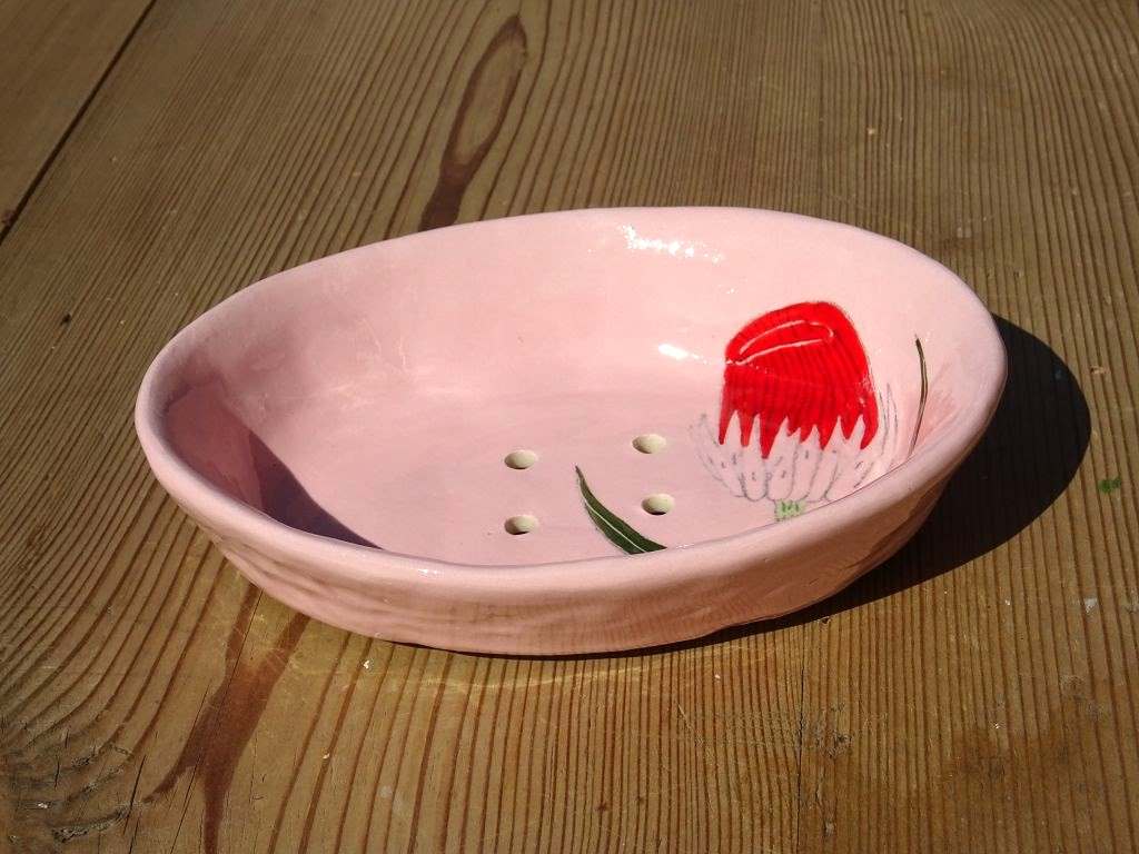 Gemma Orkin Keramik Seifenschale Pink "Protea"