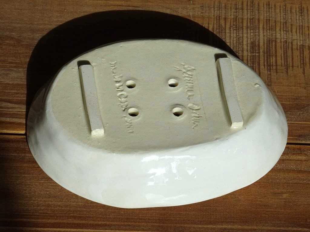 Gemma Orkin Keramik Seifenschale Weiß "Blue Flower"