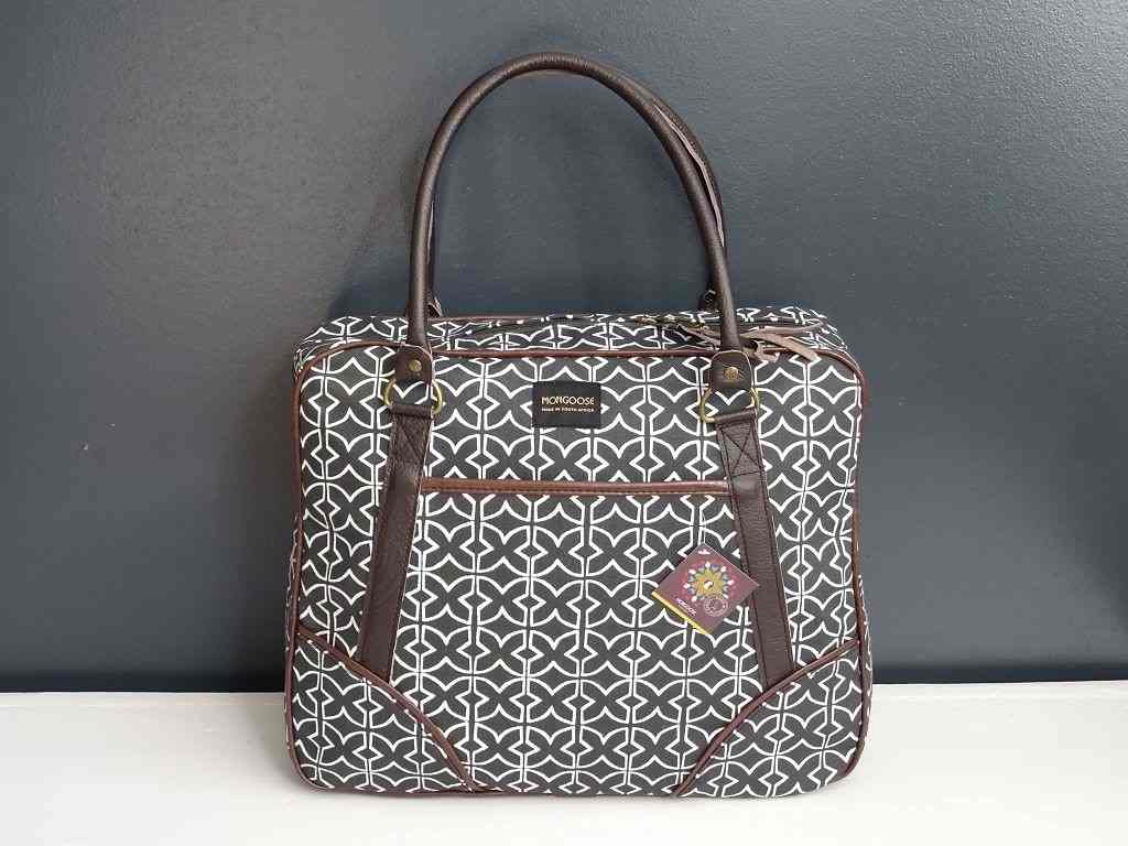 Mongoose Day Bag "Mudcloth Cream/Charcoal"