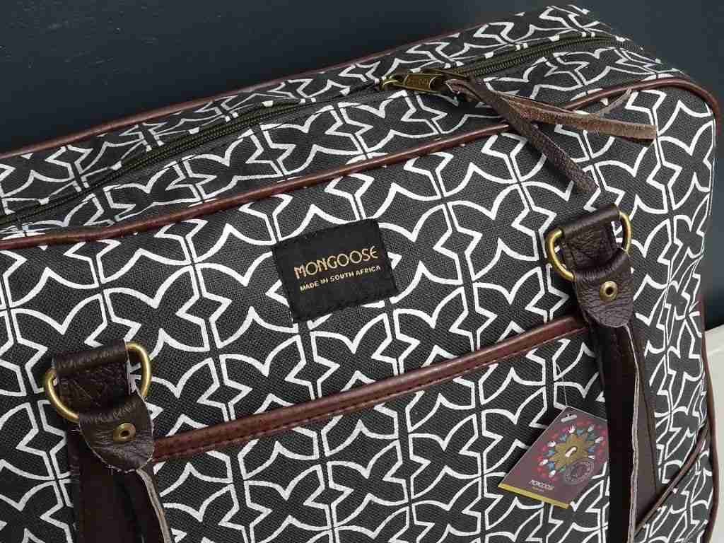 Mongoose Day Bag "Mudcloth Cream/Charcoal"