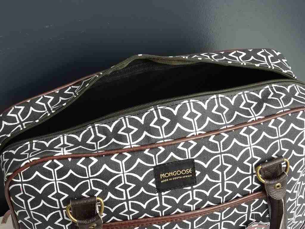 Mongoose Day Bag "Mudcloth Cream/Charcoal"