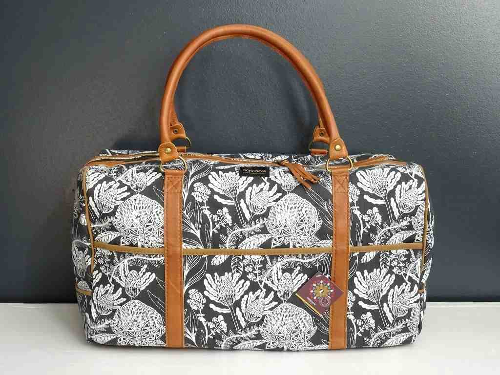 Mongoose Weekend Bag "Fynbos Cream/Charcoal" handgefertigt