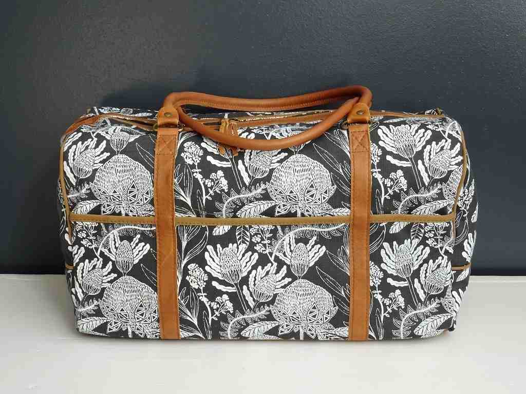 Mongoose Weekend Bag "Fynbos Cream/Charcoal" handgefertigt