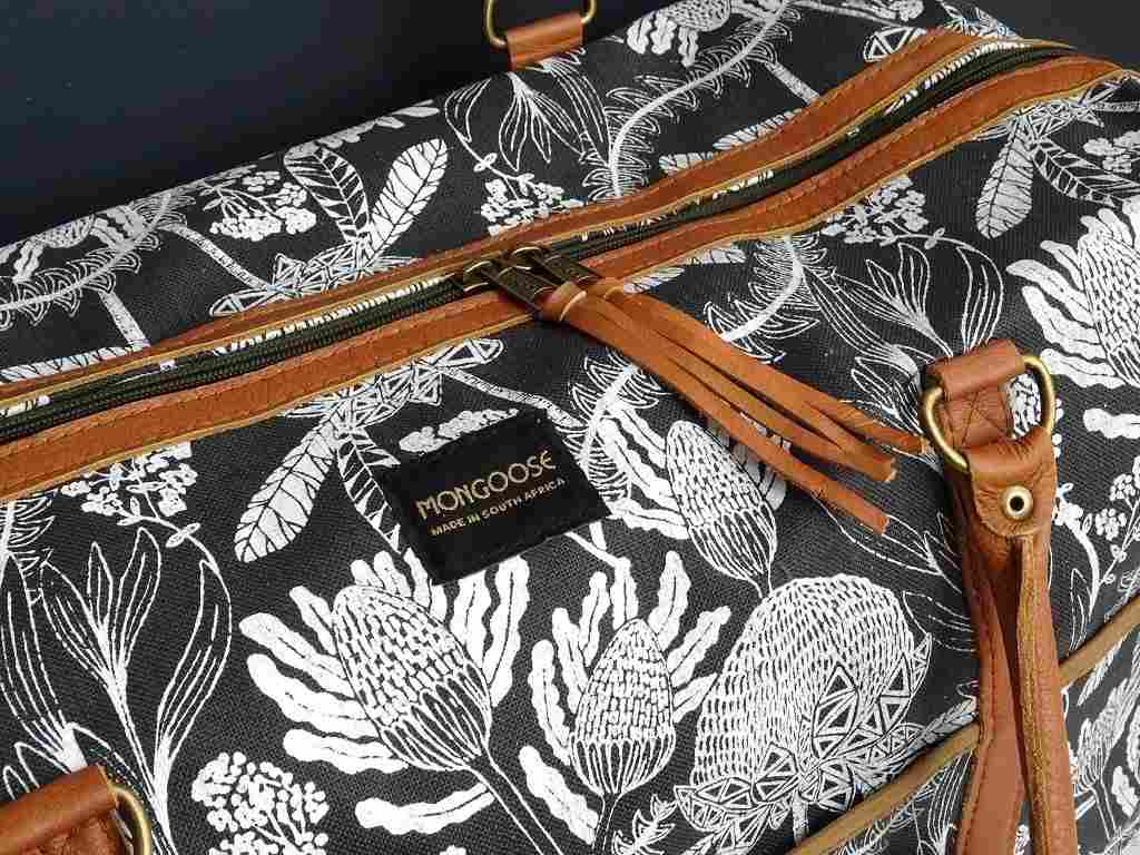 Mongoose Weekend Bag "Fynbos Cream/Charcoal" handgefertigt