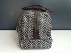 Mongoose handcrafted Weekend Bag "Mudcloth Cream/Charcoal"