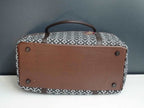 Mongoose handcrafted Weekend Bag "Mudcloth Cream/Charcoal"