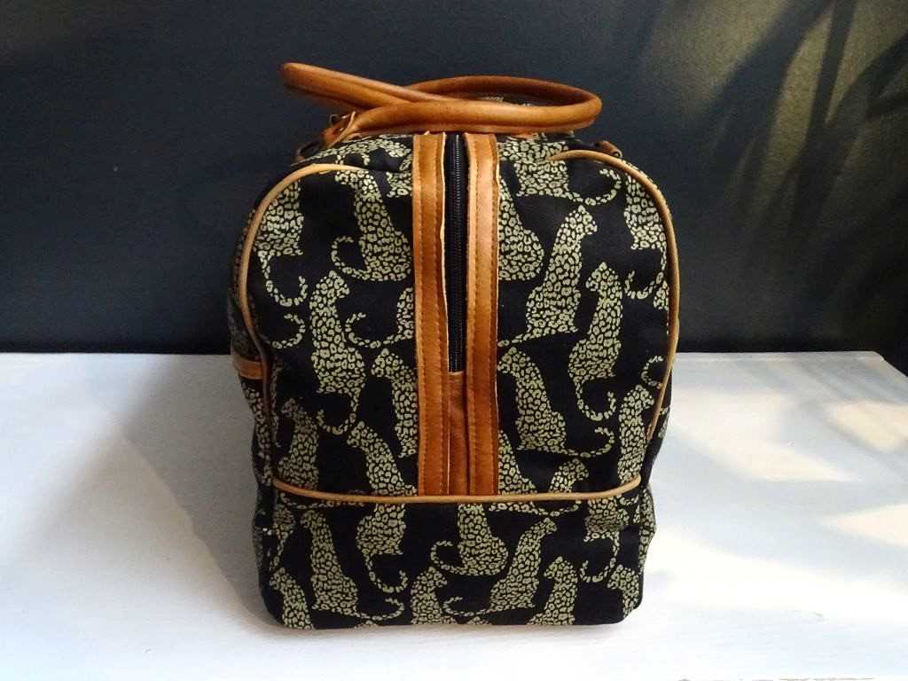 Mongoose Weekend Bag "Leopard Natural/Black" handcrafted
