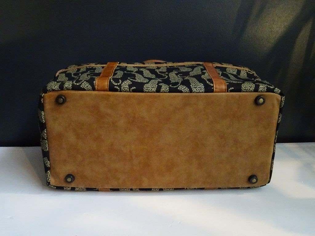 Mongoose Weekend Bag "Leopard Natural/Black" handcrafted