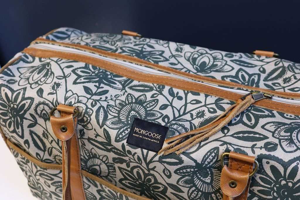 Mongoose Weekend Bag "Lira Dark Olive/Natural" handcrafted