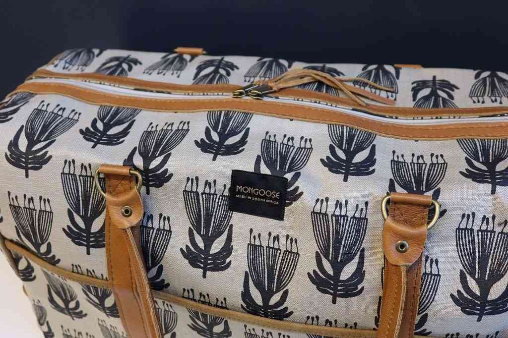 Mongoose Weekend Bag "Pincushion Charcoal/Natural" handcrafted