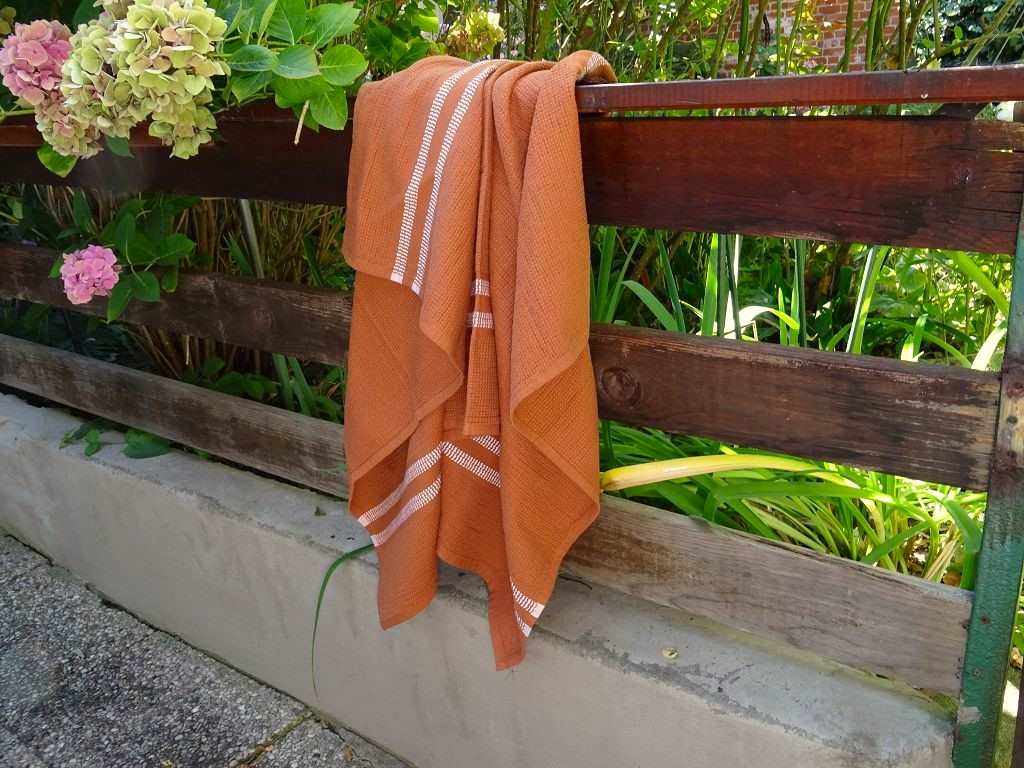 Mungo Block Rib Bath Towel Badetuch "Russet"