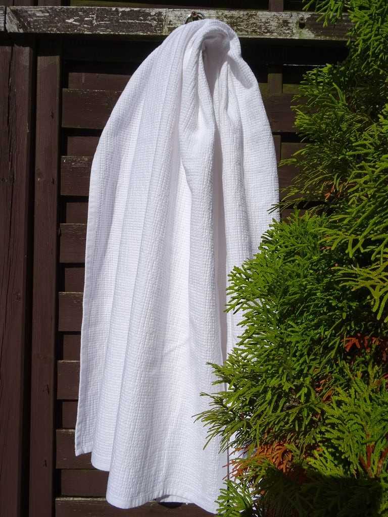 Mungo Block Rib Bath Towel Badetuch "White"