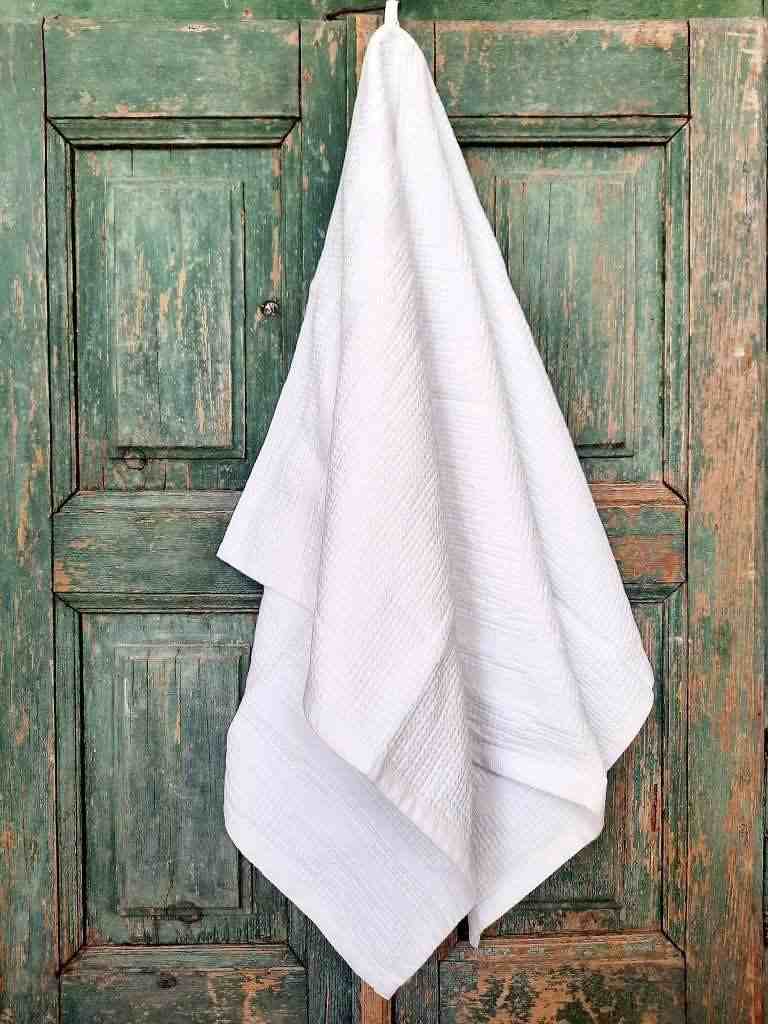 Mungo Block Rib Towel Handtuch "White"