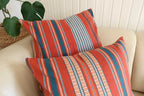 Mungo Sahara Stripe Cushion Cover Kissenhülle 60x60"Flame"