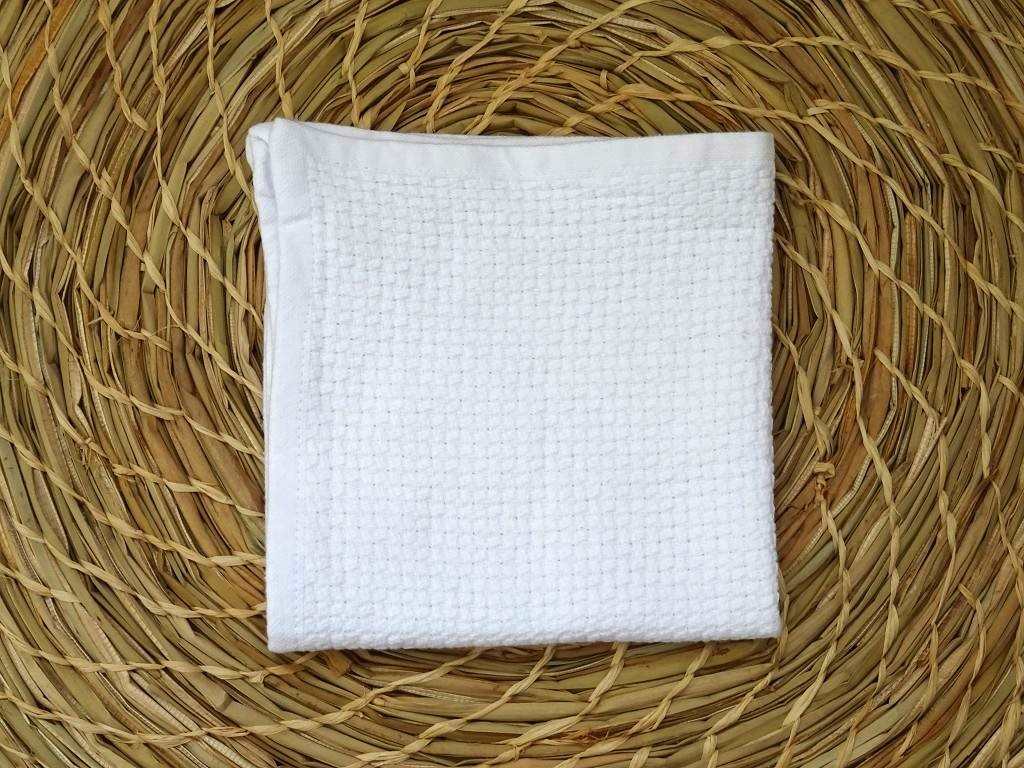Mungo Interlace Facecloth Waschlappen "White"
