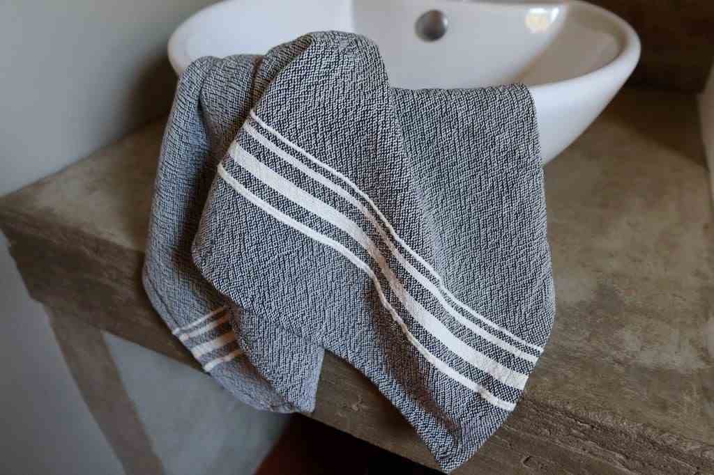 Barrydale Hand Weavers Contemporary Towel Variegated Stripes "Charcoal"
