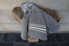 Barrydale Hand Weavers Contemporary Towel Variegated Stripes "Charcoal"