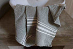 Barrydale Hand Weavers Contemporary Towel Variegated Stripes "Karoo Green"