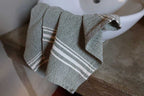 Barrydale Hand Weavers Contemporary Towel Variegated Stripes "Karoo Green"