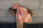 Barrydale Hand Weavers Contemporary Towel Variegated Stripes "Karoo Orange"