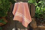Barrydale Hand Weavers Contemporary Towel Variegated Stripes "Karoo Orange"
