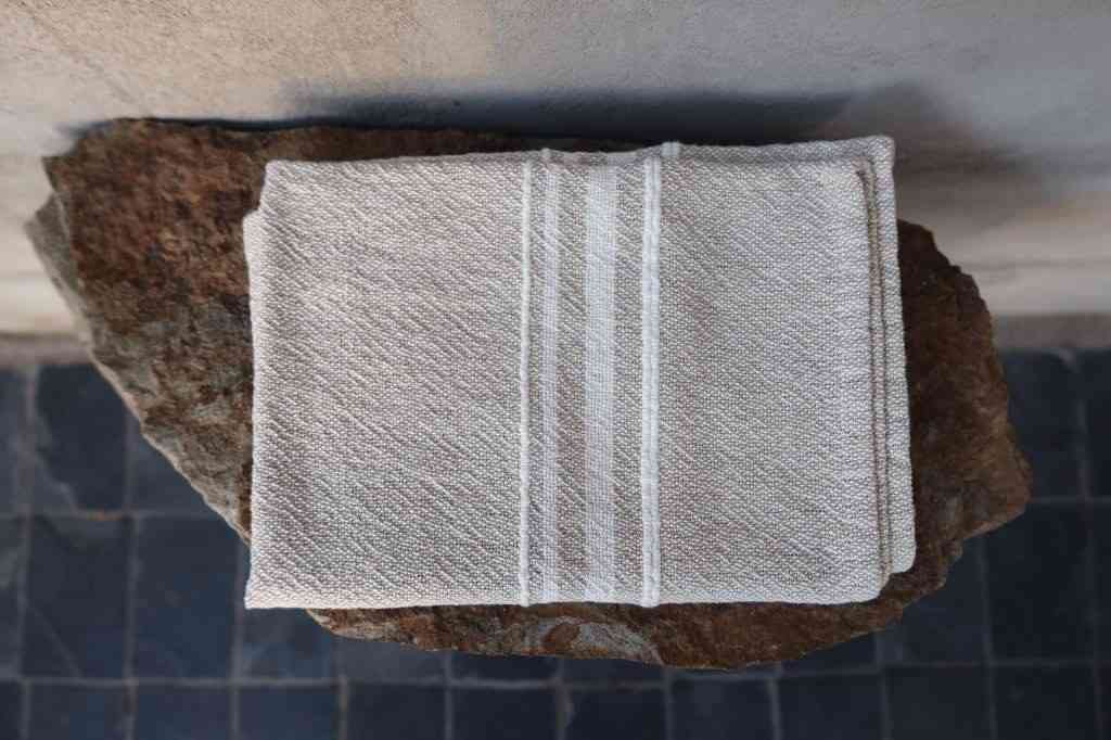 Barrydale Hand Weavers Contemporary Towel Variegated "Stripes Stone"