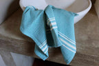Barrydale Hand Weavers Contemporary Towel Variegated Stripes "Teal"