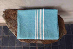 Barrydale Hand Weavers Contemporary Towel Variegated Stripes "Teal"