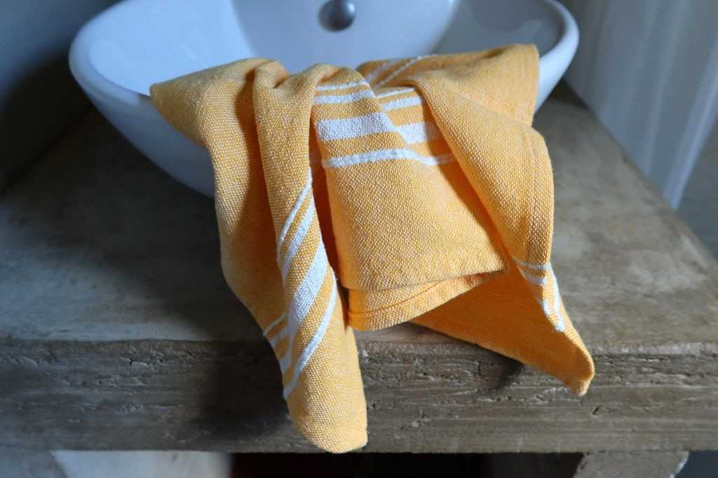 Barrydale Hand Weavers Contemporary Towel Variegated Stripes "Yellow"