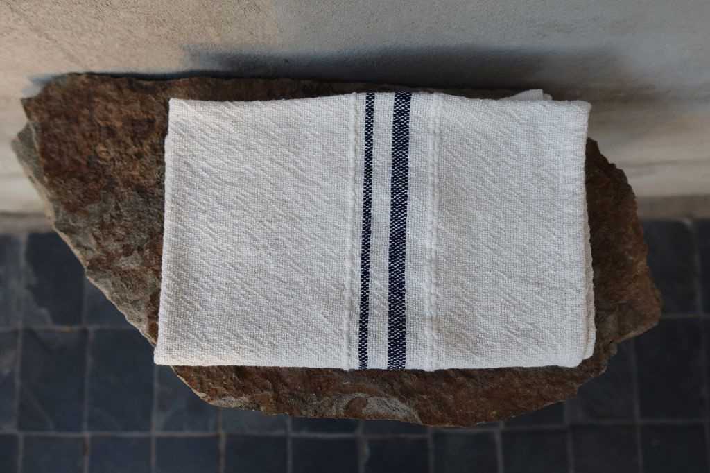 Barrydale Hand Weavers Country Towel Variegated Stripes "Charcoal"