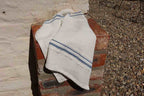 Barrydale Hand Weavers Country Towel Variegated Stripes "Denim"