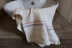 Barrydale Hand Weavers Country Towel Variegated Stripes "Grey & Red"