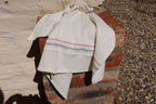 Barrydale Hand Weavers Country Towel Variegated Stripes "Grey & Red"